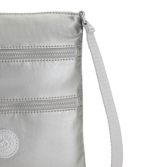 Kipling Keiko Metallic Crossbody Mini Väska Silver | SE 1882FD